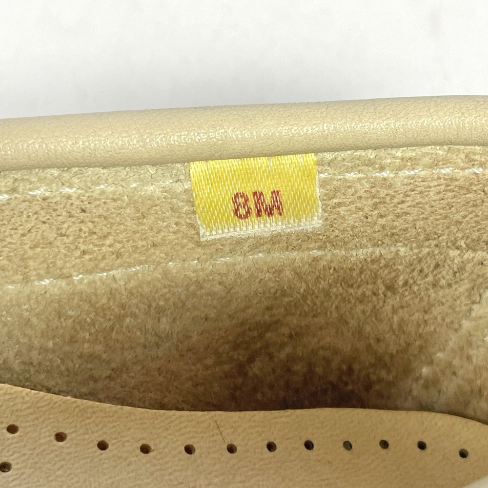 Vintage SAS Kiltie Fringe Loafers Womens 8M Cream Leather Comfort Moccasins - Picture 9 of 9